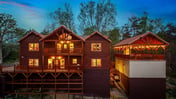 8BR Log Cabin | Indoor Pool + Outdoor Theater