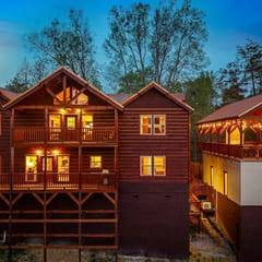 8BR Log Cabin | Indoor Pool + Outdoor Theater