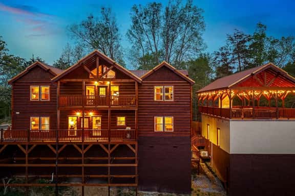 8BR Log Cabin | Indoor Pool + Outdoor Theater - Image 1